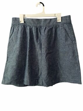 NWT LOFT Outlet Linen Blend Skirt – Size Large – Chambray Denim Blue